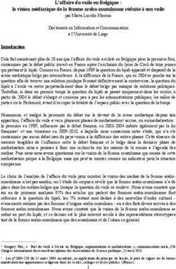 L'affaire du voile en Belgique : la vision m&eacute;diatique de la femme arabo-musulmane r&eacute;duite &agrave; son voile