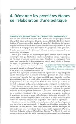Démarrer: les premières étapes de l'élaboration d'une politique - FAO