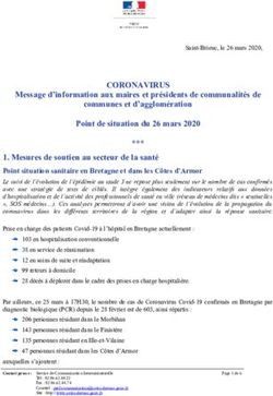 CORONAVIRUS Message d'information aux maires et présidents de communalités de communes et d'agglomération - Mairie de Dinan