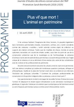Plus vif que mort ! L'animal en patrimoine - Journée d'études des élèves-conservateurs de l'INP Promotion Sarah Bernhardt (2018-2019) ...