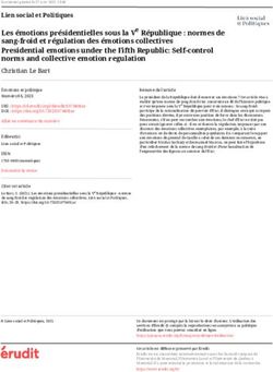 Les émotions présidentielles sous la Ve République : normes de sang-froid et régulation des émotions collectives Presidential emotions under the ...