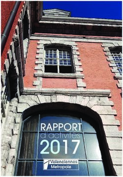 RAPPORT d'activit&eacute;s - Valenciennes M&eacute;tropole