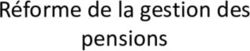 Réforme de la gestion des pensions