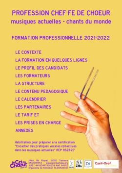 PROFESSION CHEF FE DE CHOEUR - musiques actuelles chants du monde