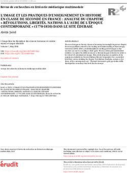 L'IMAGE ET LES PRATIQUES D'ENSEIGNEMENT EN HISTOIRE EN CLASSE DE SECONDE EN FRANCE : ANALYSE DU CHAPITRE " RÉVOLUTIONS, LIBERTÉS, NATIONS À L'AUBE ...
