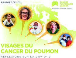 VISAGES DU CANCER DU POUMON - RAPPORT DE 2021 - RÉFLEXIONS SUR LA COVID-19 - Lung Cancer Canada