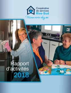 2018 Rapport d'activités - Coopérative de services Rive-Sud