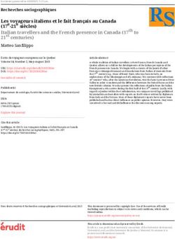 Les voyageurs italiens et le fait fran&ccedil;ais au Canada 17e-21e si&egrave;cles Italian travellers and the French presence in Canada 17th to 21st ...