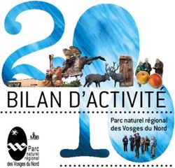 BILAN D'ACTIVITÉ Parc naturel régional des Vosges du Nord - Parc des Vosges du Nord