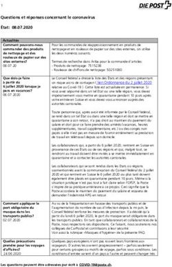 Questions et réponses concernant le coronavirus État: 08.07.2020 - Transfair