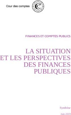LA SITUATION ET LES PERSPECTIVES DES FINANCES PUBLIQUES - FINANCES ET COMPTES PUBLICS
