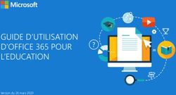 GUIDE D'UTILISATION D'OFFICE 365 POUR L'EDUCATION - Version du 26 mars 2020