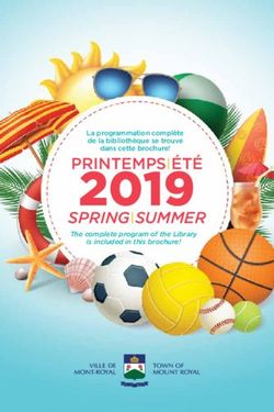 2019 SPRING|SUMMER - Ville de Mont-Royal