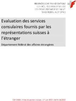 Evaluation des services consulaires fournis par les repr&eacute;sentations suisses &agrave; l'&eacute;tranger - D&eacute;partement f&eacute;d&eacute;ral des affaires &eacute;trang&egrave;res