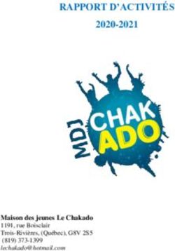 RAPPORT D'ACTIVIT&Eacute;S 2020-2021 - Maison des jeunes Le Chakado