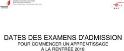 DATES DES EXAMENS D'ADMISSION - POUR COMMENCER UN APPRENTISSAGE A LA RENTRÉE 2018