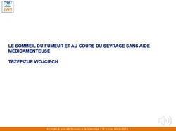 LE SOMMEIL DU FUMEUR ET AU COURS DU SEVRAGE SANS AIDE MÉDICAMENTEUSE TRZEPIZUR WOJCIECH - Société Francophone de Tabacologie