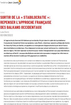 SORTIR DE LA " STABILOCRATIE ": REPENSER L'APPROCHE FRAN&Ccedil;AISE DES BALKANS OCCIDENTAUX