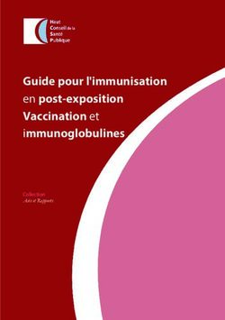 Guide pour l'immunisation en post-exposition Vaccination et immunoglobulines - Collection Avis et Rapports