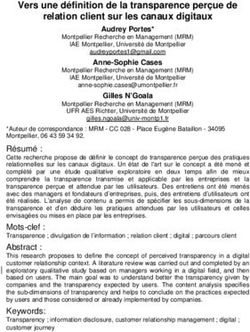 Vers une d&eacute;finition de la transparence per&ccedil;ue de relation client sur les canaux digitaux - Istec