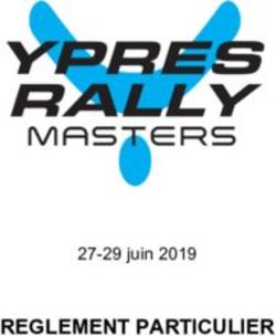 REGLEMENT PARTICULIER - 27-29 juin 2019