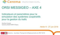 ORSI MESSIGEO - AXE 4 - Indicateurs et param&egrave;tres pour la simulation des syst&egrave;mes coop&eacute;ratifs pour la gestion du trafic