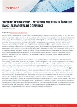 SECTEUR DES BOISSONS : ATTENTION AUX TERMES &Eacute;LOGIEUX DANS LES MARQUES DE COMMERCE