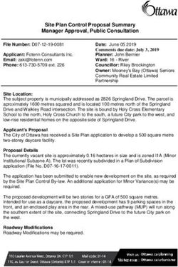 Site Plan Control Proposal Summary Manager Approval, Public Consultation