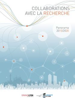 COLLABORATIONS AVEC LA RECHERCHE - Panorama 2015/2020