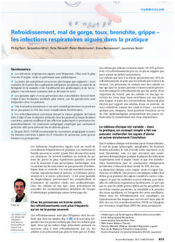 Refroidissement, mal de gorge, toux, bronchite, grippe - les infections respiratoires aiguës dans la pratique