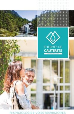 THERMES DE - RHUMATOLOGIE & VOIES RESPIRATOIRES