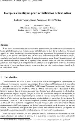 Isotopies s emantiques pour la v erification de traduction