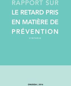 RAPPORT SUR LE RETARD PRIS EN MATIÈRE DE PRÉVENTION - UNAids