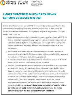 LIGNES DIRECTRICES DU FONDS D'AIDE AUX ÉDITEURS DE REVUES 2020-2021