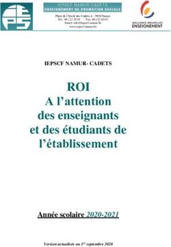 ROI A l'attention des enseignants et des &eacute;tudiants de l'&eacute;tablissement