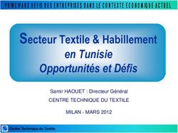 Secteur Textile & Habillement - en Tunisie Opportunit&eacute;s et D&eacute;fis CENTRE TECHNIQUE DU TEXTILE