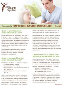 Comprendre l'INFECTION GASTRO-INTESTINALE &Agrave; E. coli