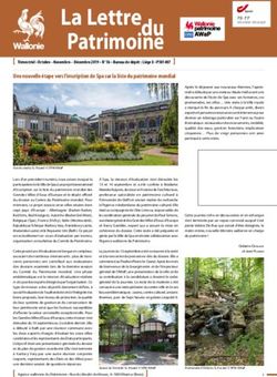 La Lettre du Patrimoine - Agence wallonne du Patrimoine