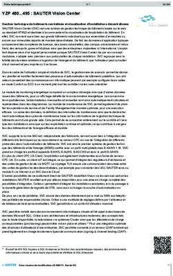 YZP 480...495 : SAUTER Vision Center - Sauter Controls