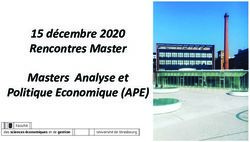 15 décembre 2020 Rencontres Master Masters Analyse et Politique Economique (APE) - des sciences économiques et de gestion - Aeses.org
