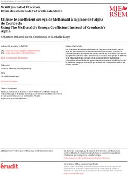 UTILISER LE COEFFICIENT OMEGA DE MCDONALD À LA PLACE DE L'ALPHA DE CRONBACH USING THE MCDONALD'S OMEGA COEFFICIENT INSTEAD OF CRONBACH'S ALPHA