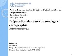 Préparation des bases de sondage et cartographie - FAO