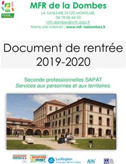 Document de rentrée 2019-2020 - MFR de la Dombes - Seconde professionnelles SAPAT