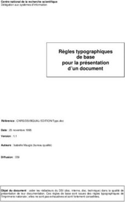 Règles typographiques de base pour la présentation d'un document