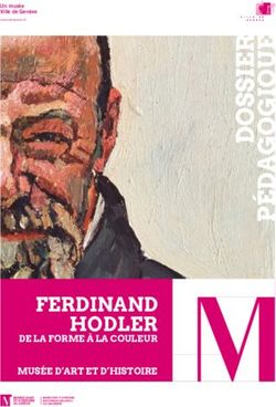 FERDINAND HODLER DE LA FORME À LA COULEUR MUSÉE D'ART ET D'HISTOIRE - Un musée Ville de Genève - Ville de Genève