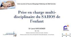 Prise en charge multi-disciplinaire du SAHOS de l'enfant