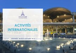 ACTIVITÉS INTERNATIONALES