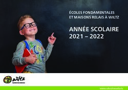 ANNÉE SCOLAIRE 2021 2022 - ÉCOLES FONDAMENTALES ET MAISONS RELAIS À WILTZ - Commune de Wiltz