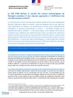 Le SSE STAR Market, le marché des valeurs technologiques de Shanghai constitue-t-il une réponse appropriée à l'inefficience des marchés boursiers ...