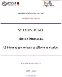 SYLLABUS LICENCE Mention Informatique L3 informatique, r eseaux et t el ecommunications 2019 / 2020